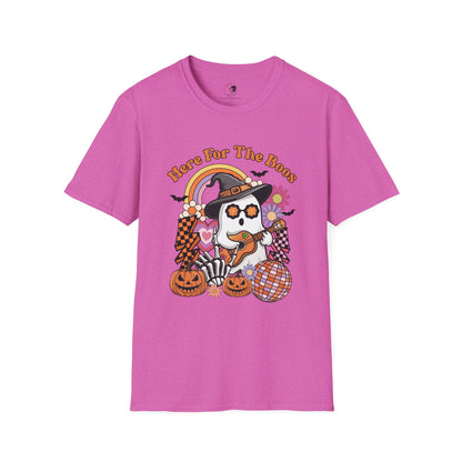 Here For The BOOS! - Unisex Softstyle Shirt for the Soft Spookster