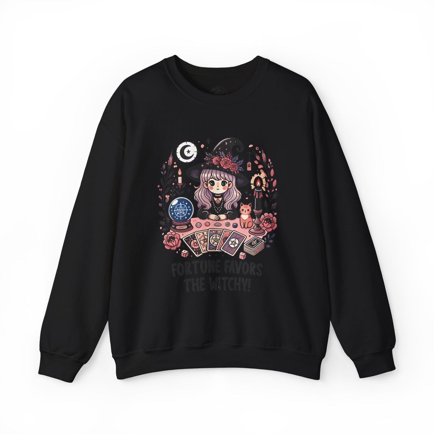 Fortune Favors The Witchy - Unisex Crewneck Sweatshirt