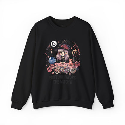 Fortune Favors The Witchy - Unisex Crewneck Sweatshirt