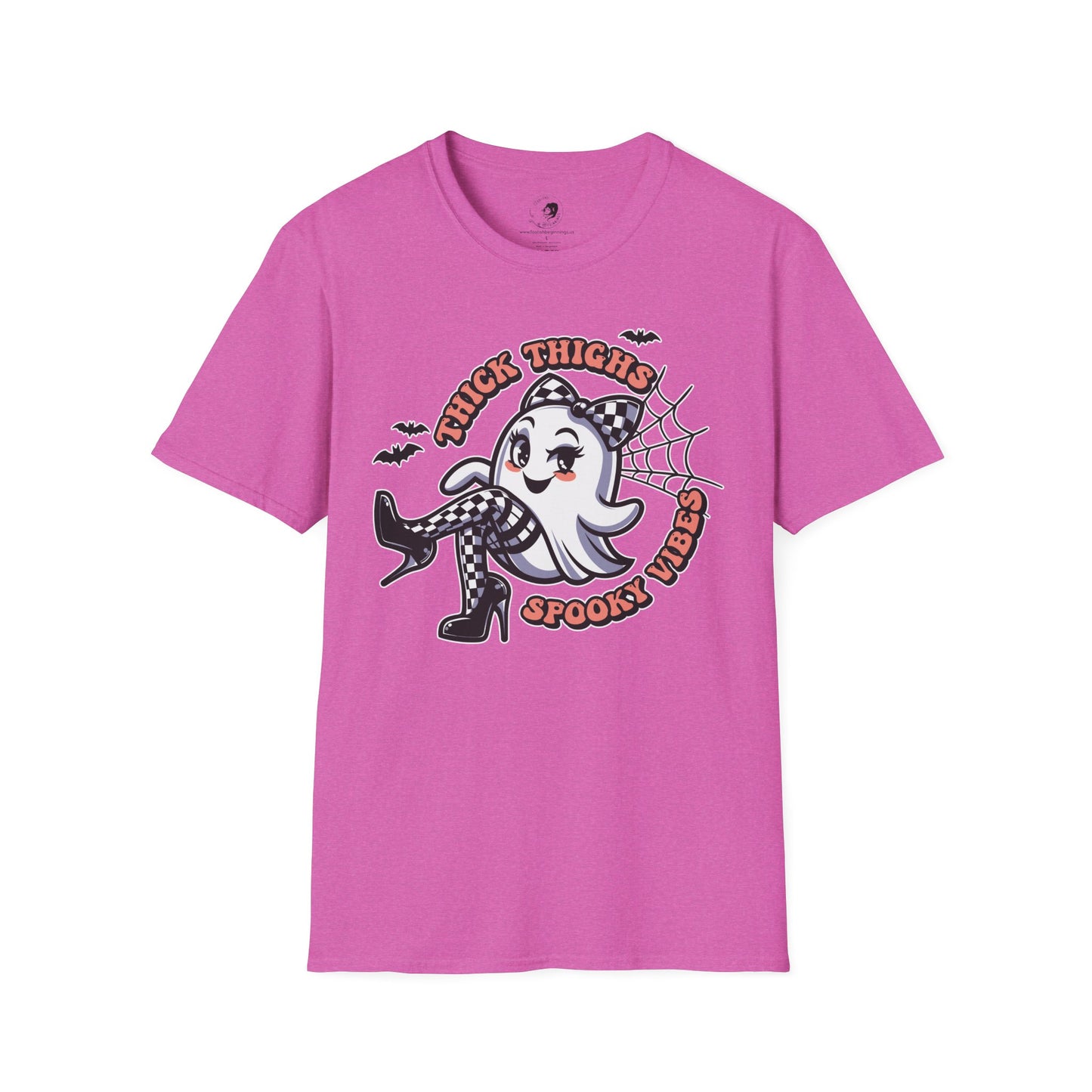 Thick Thighs Spooky Vibes - Unisex Softstyle Shirt for the Soft Spookster