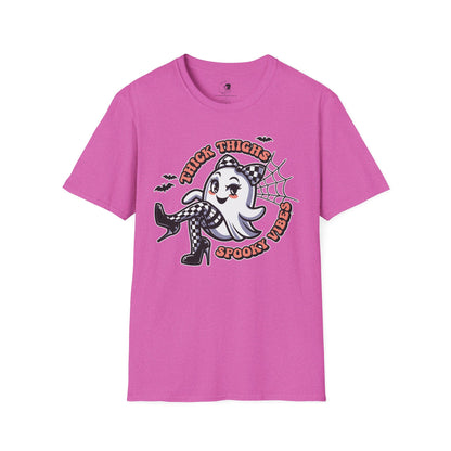 Thick Thighs Spooky Vibes - Unisex Softstyle Shirt for the Soft Spookster