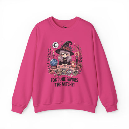 Fortune Favors The Witchy - Unisex Crewneck Sweatshirt