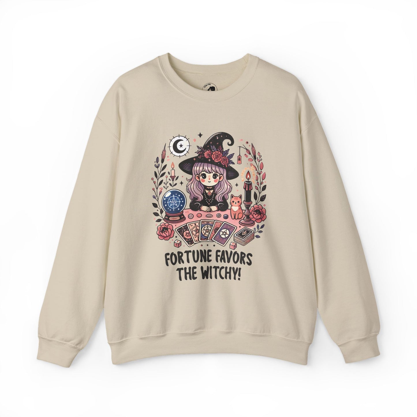 Fortune Favors The Witchy - Unisex Crewneck Sweatshirt