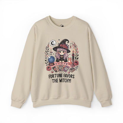 Fortune Favors The Witchy - Unisex Crewneck Sweatshirt