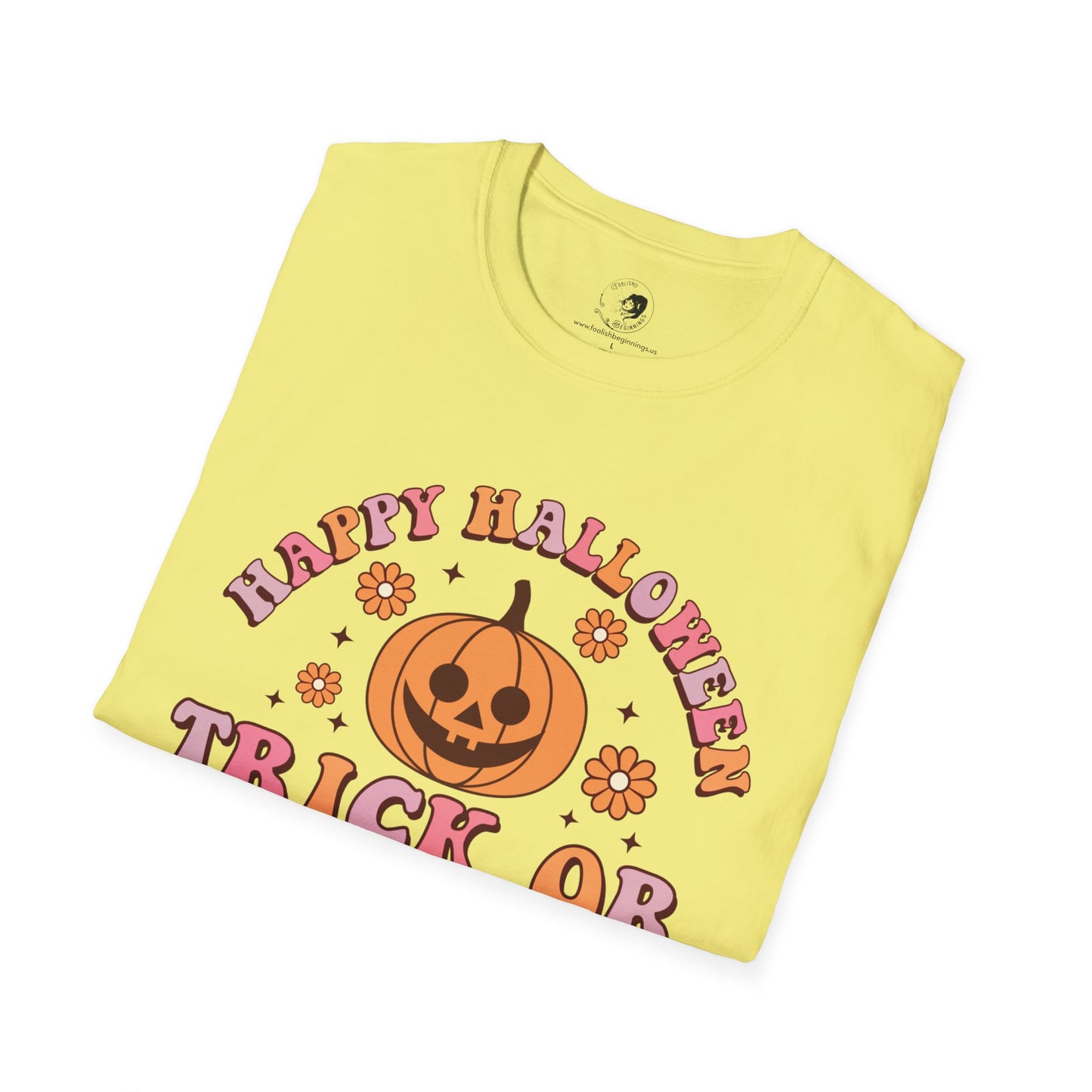 Happy Halloween! Trick or Treat - Unisex Softstyle Shirt for the Soft Spookster