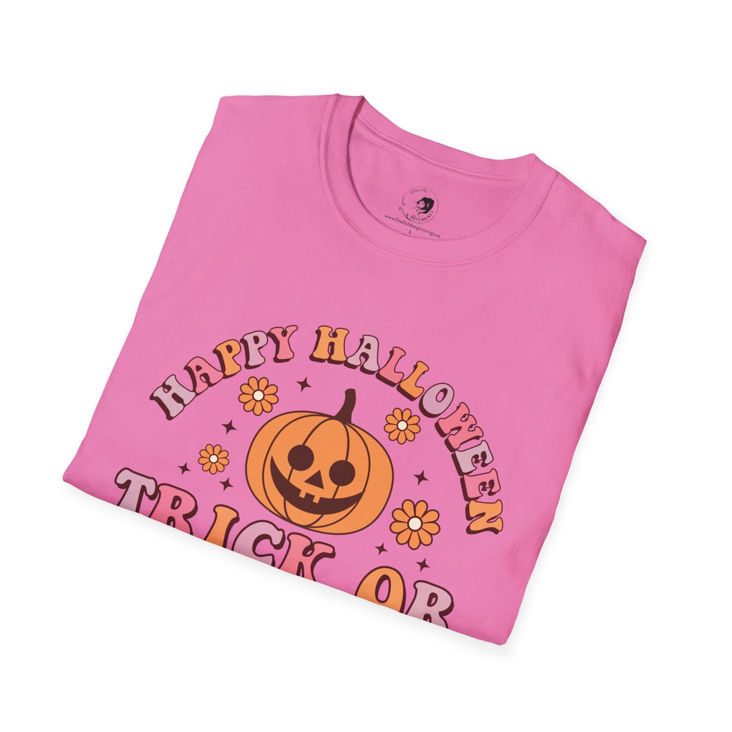 Happy Halloween! Trick or Treat - Unisex Softstyle Shirt for the Soft Spookster