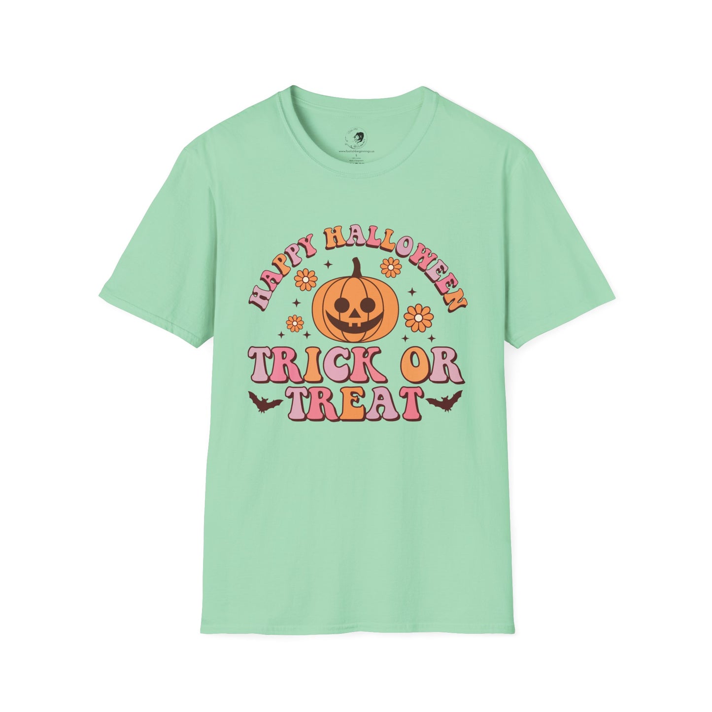 Happy Halloween! Trick or Treat - Unisex Softstyle Shirt for the Soft Spookster