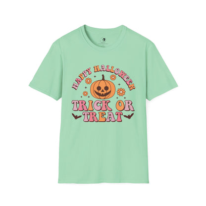Happy Halloween! Trick or Treat - Unisex Softstyle Shirt for the Soft Spookster