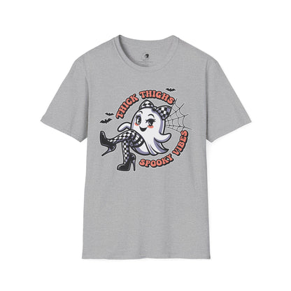 Thick Thighs Spooky Vibes - Unisex Softstyle Shirt for the Soft Spookster