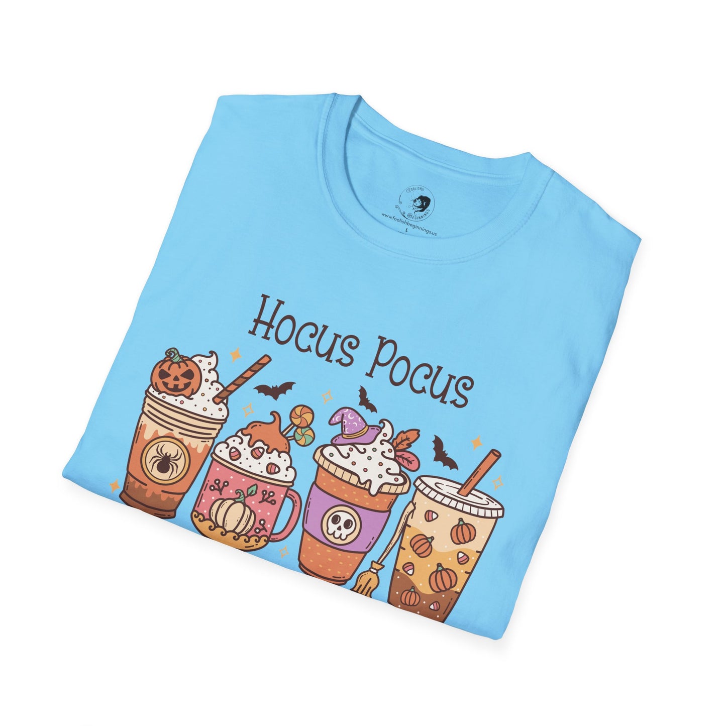 Hocus Pocus I Need COFFEE To Focus - Unisex Softstyle Shirt for the Soft Spookster