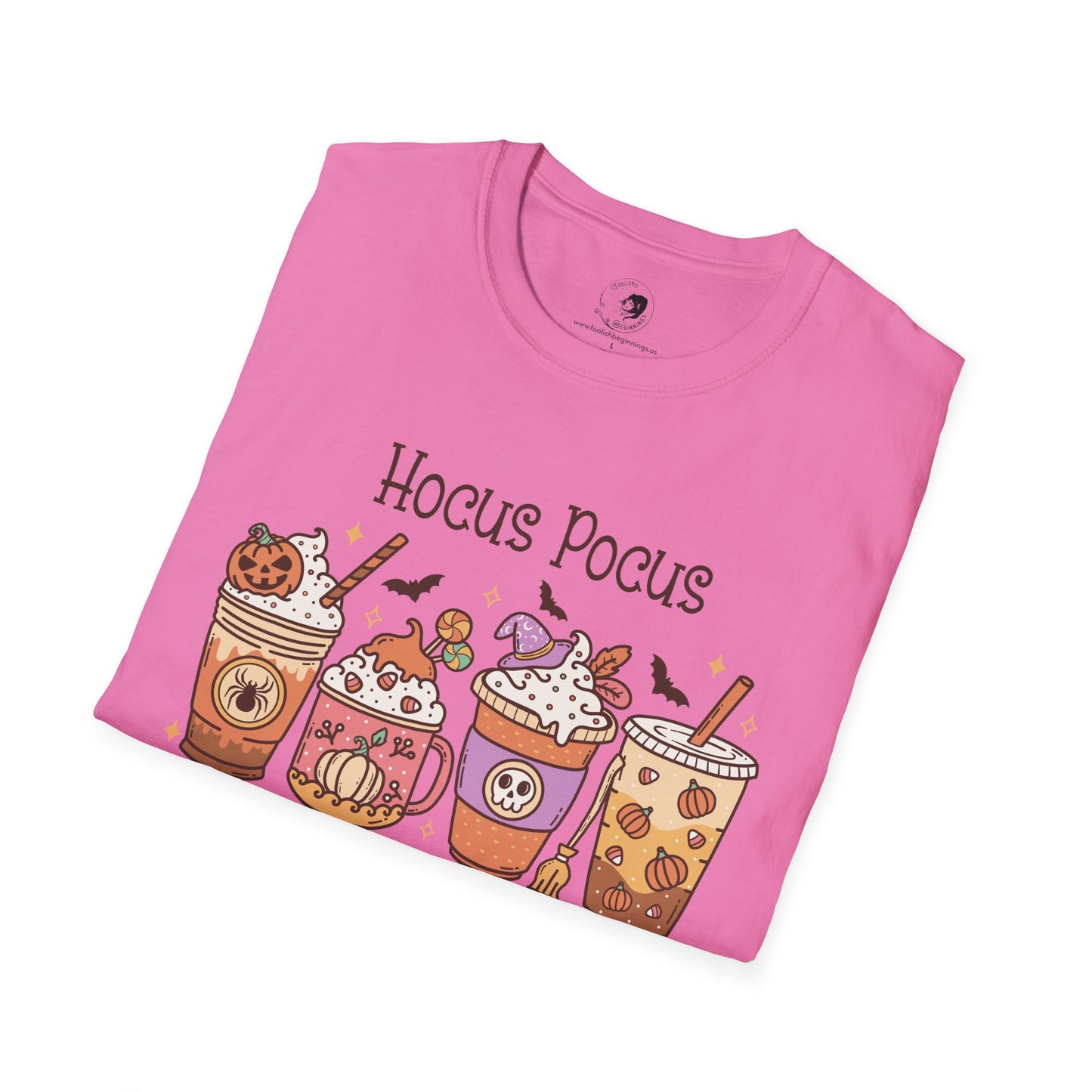 Hocus Pocus I Need COFFEE To Focus - Unisex Softstyle Shirt for the Soft Spookster