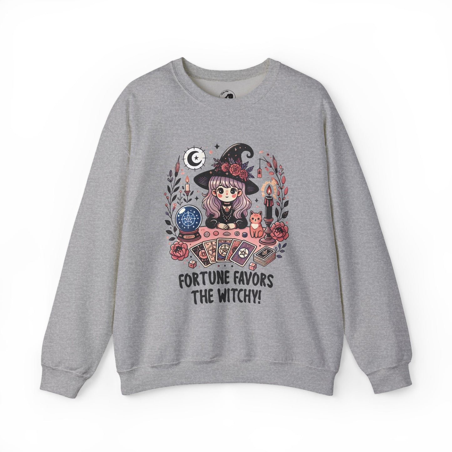 Fortune Favors The Witchy - Unisex Crewneck Sweatshirt