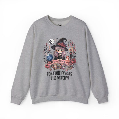 Fortune Favors The Witchy - Unisex Crewneck Sweatshirt