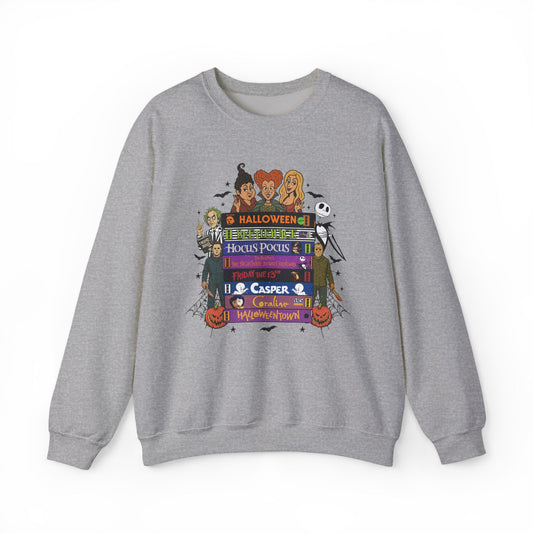 Retro 90's Halloween VHS Tapes Unisex Crewneck Sweatshirt