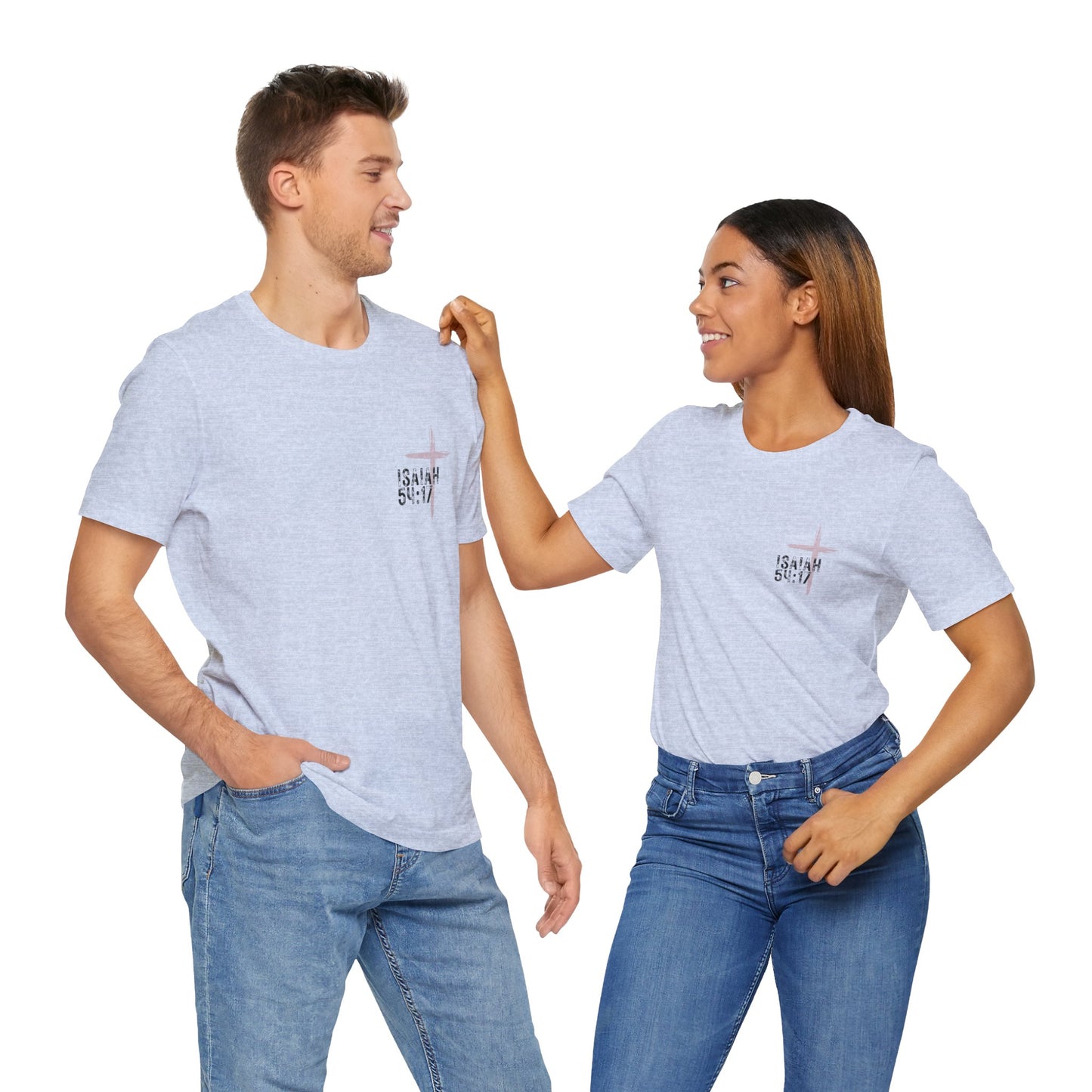 No Weapon Formed Against Me Shall Prosper Isaiah 54:17 - Unisex Jersey Short Sleeve Tee