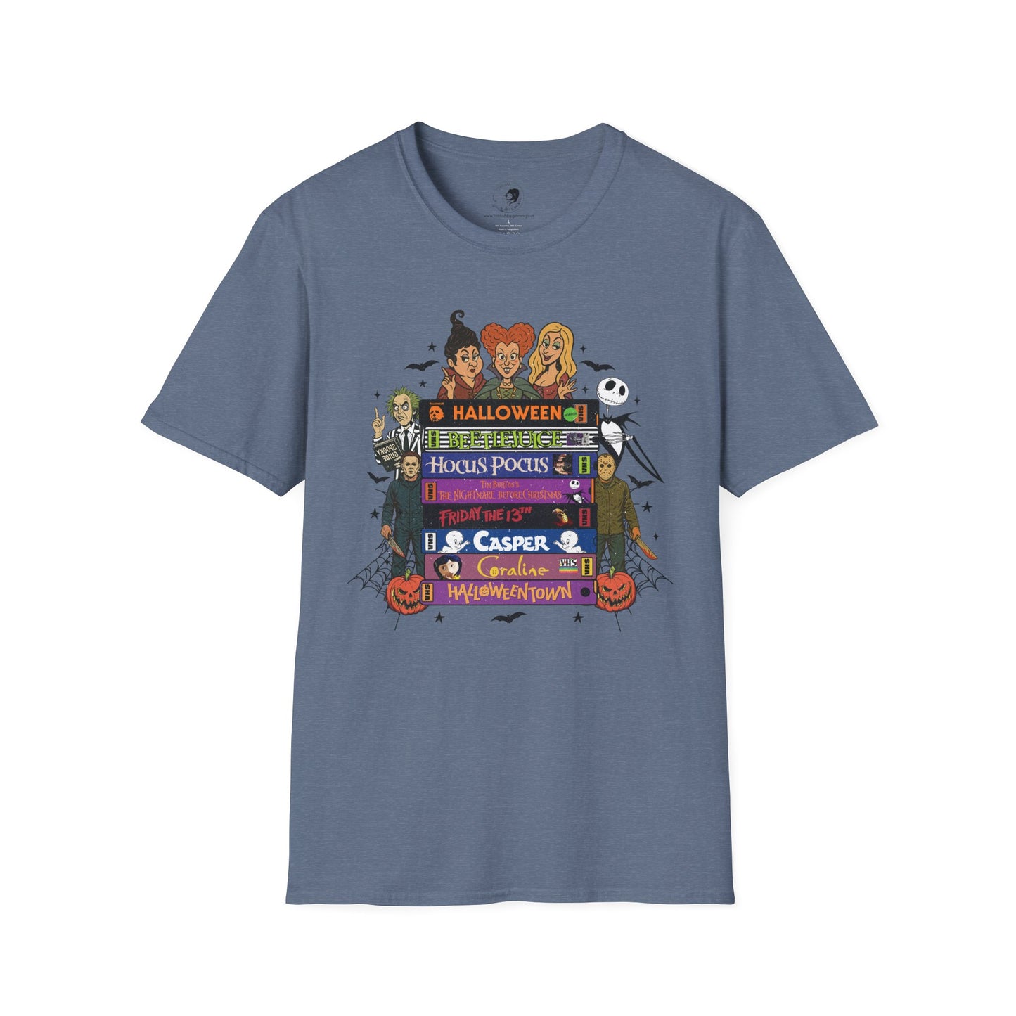 Retro 90's Halloween VHS Tapes  - Unisex Softstyle Shirt