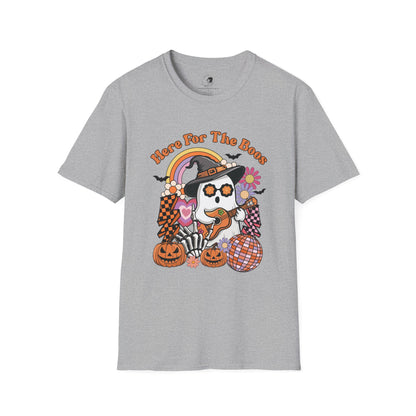 Here For The BOOS! - Unisex Softstyle Shirt for the Soft Spookster