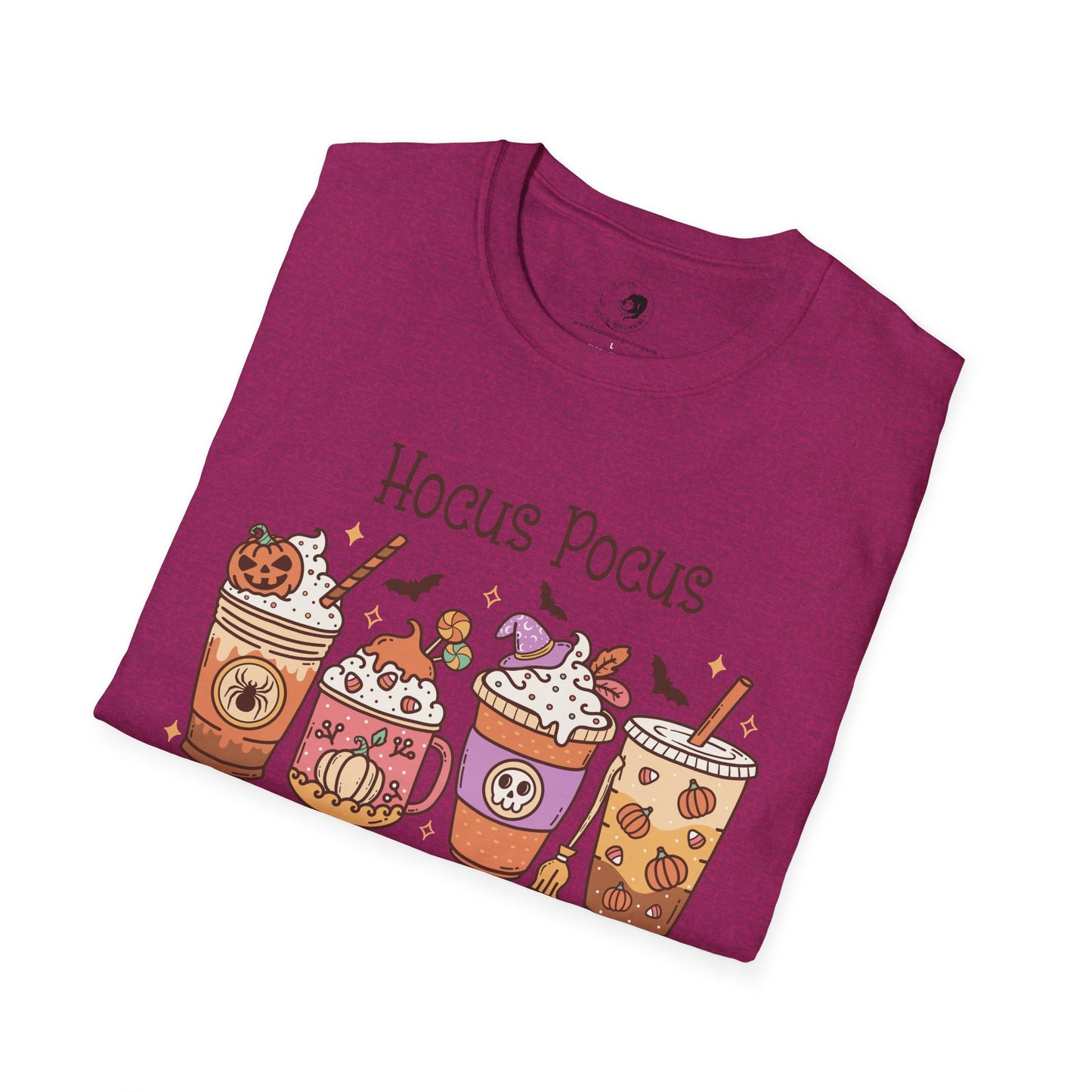 Hocus Pocus I Need COFFEE To Focus - Unisex Softstyle Shirt for the Soft Spookster