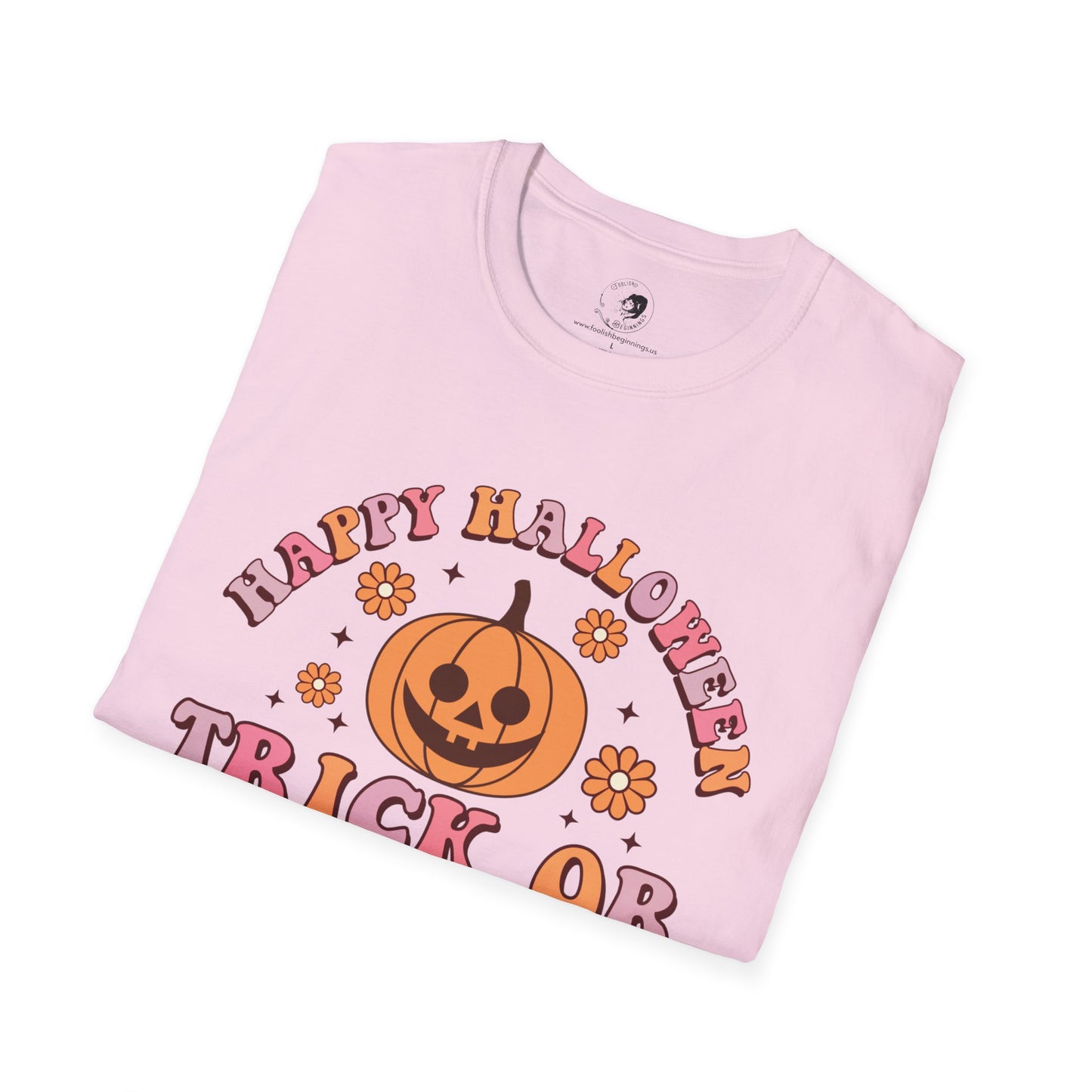 Happy Halloween! Trick or Treat - Unisex Softstyle Shirt for the Soft Spookster