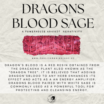 4-Inch Dragon's Blood Sage Smudge Sticks