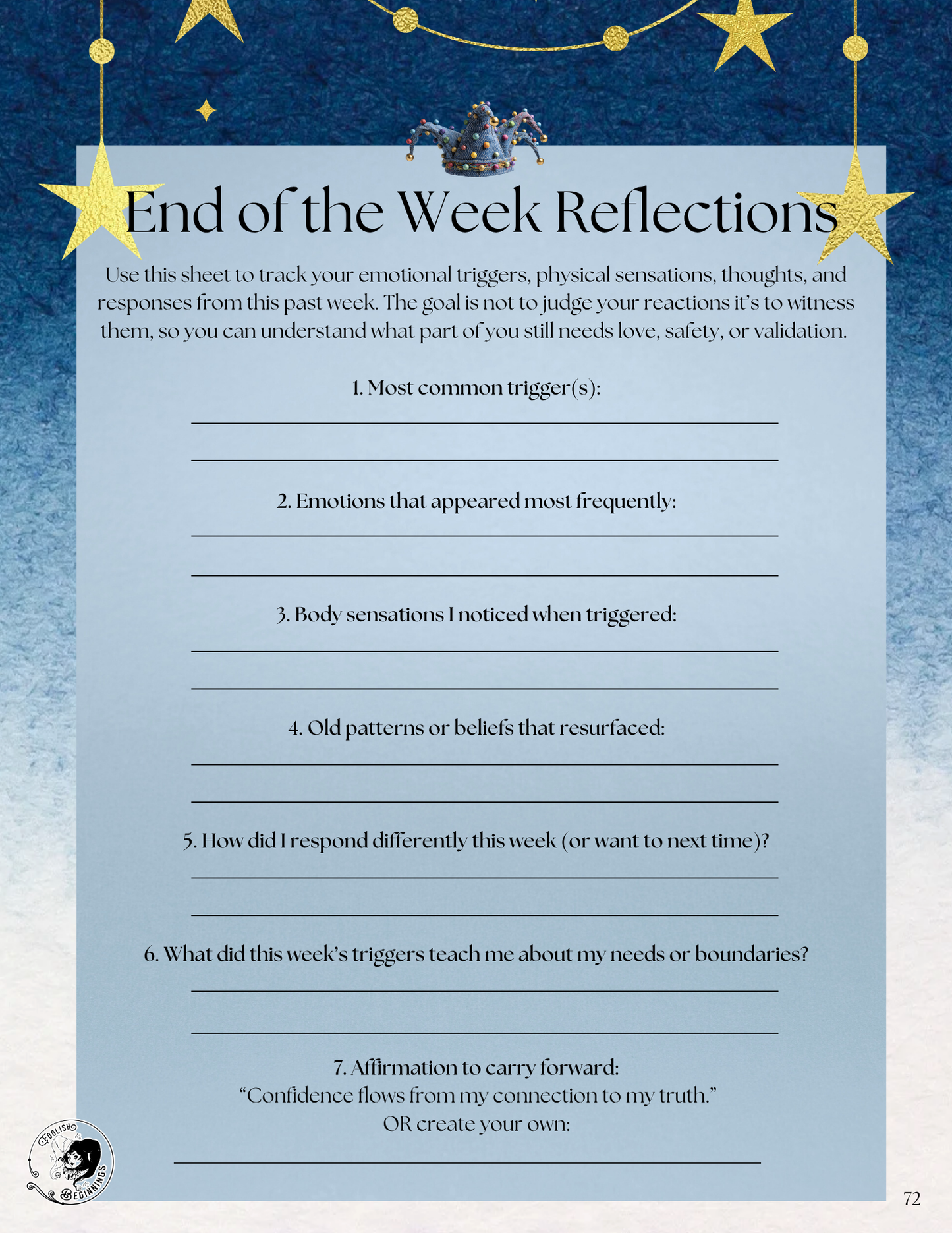 The Shadow Work Workbook Digital PDF File