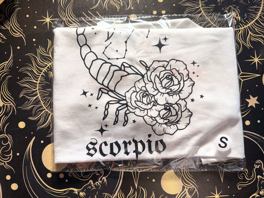 $5 TEE SHIRTS! ZODIAC FLORAL DESIGNS