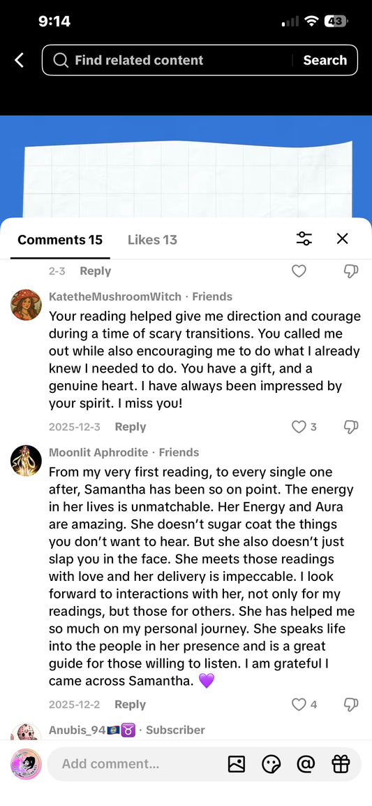 TIKTOK LIVE: MINI - 5 minutes personal read