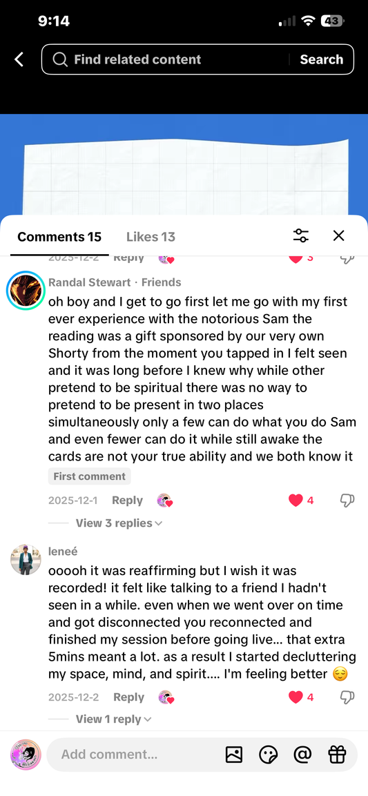 TIKTOK LIVE: FULL - 10 minutes personal read